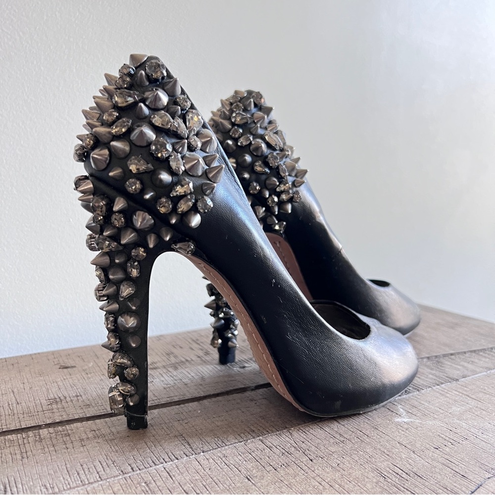 Sam Edelman Lorissa Black Leather Pumps Heels
